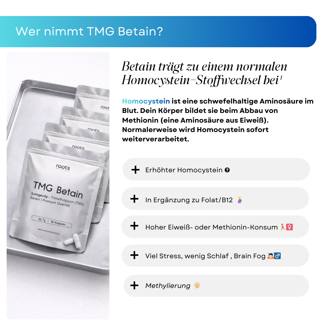 Betain TMG (Trimethylglycin) Kapseln